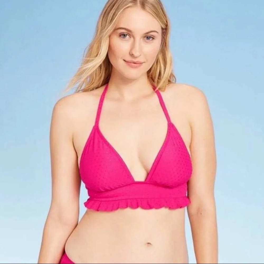 Shade & Shore Textured Dot Bikini Top S,M,L